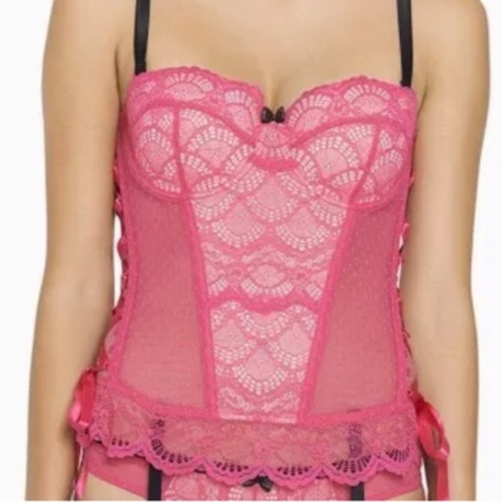 Blush Lingerie Pink Corset and Panty